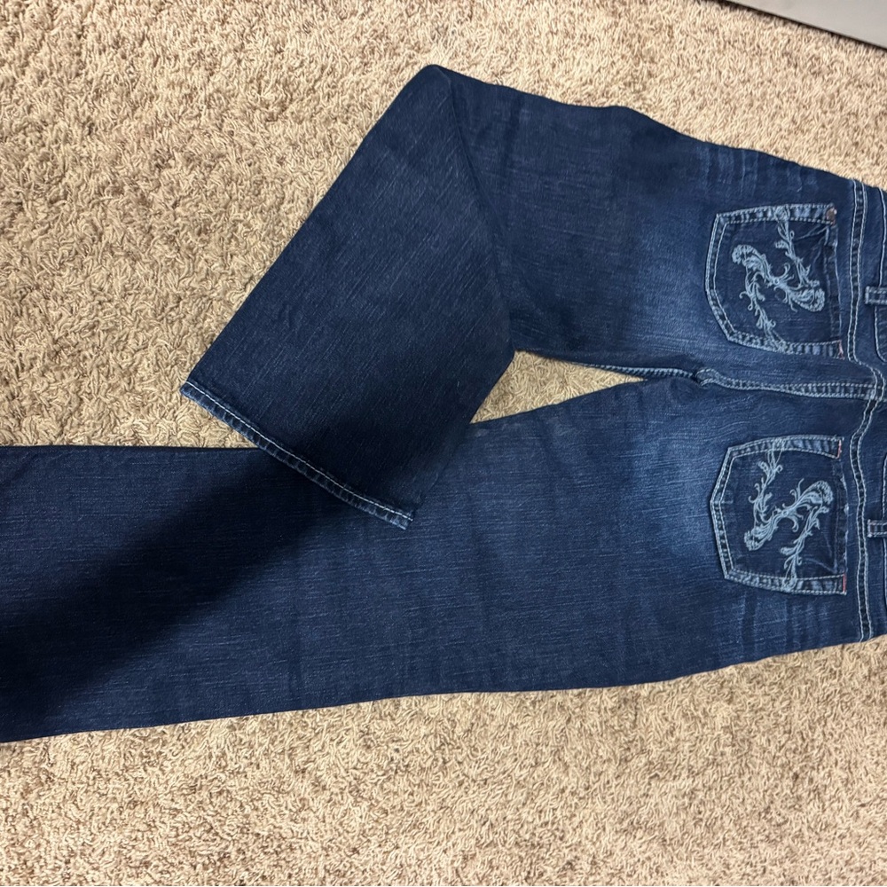 Silver Dark Blue Denim Jeans - Picture 4 of 8